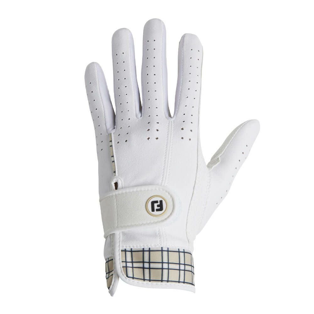 フットジョイ FootJoy　eComfort イーコンフォート 2025年モデル レディース 両手用 ゴルフグローブ FGLE25 WB ホワイト/ベージュ ホワイト/ベージュ 詳細1