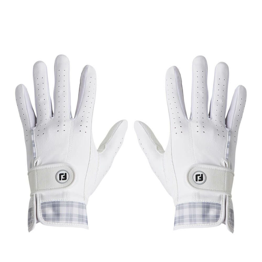 フットジョイ FootJoy イーコンフォート 2025年モデル レディース 両手用 ゴルフグローブ FGLE25 WG ホワイト/グレー