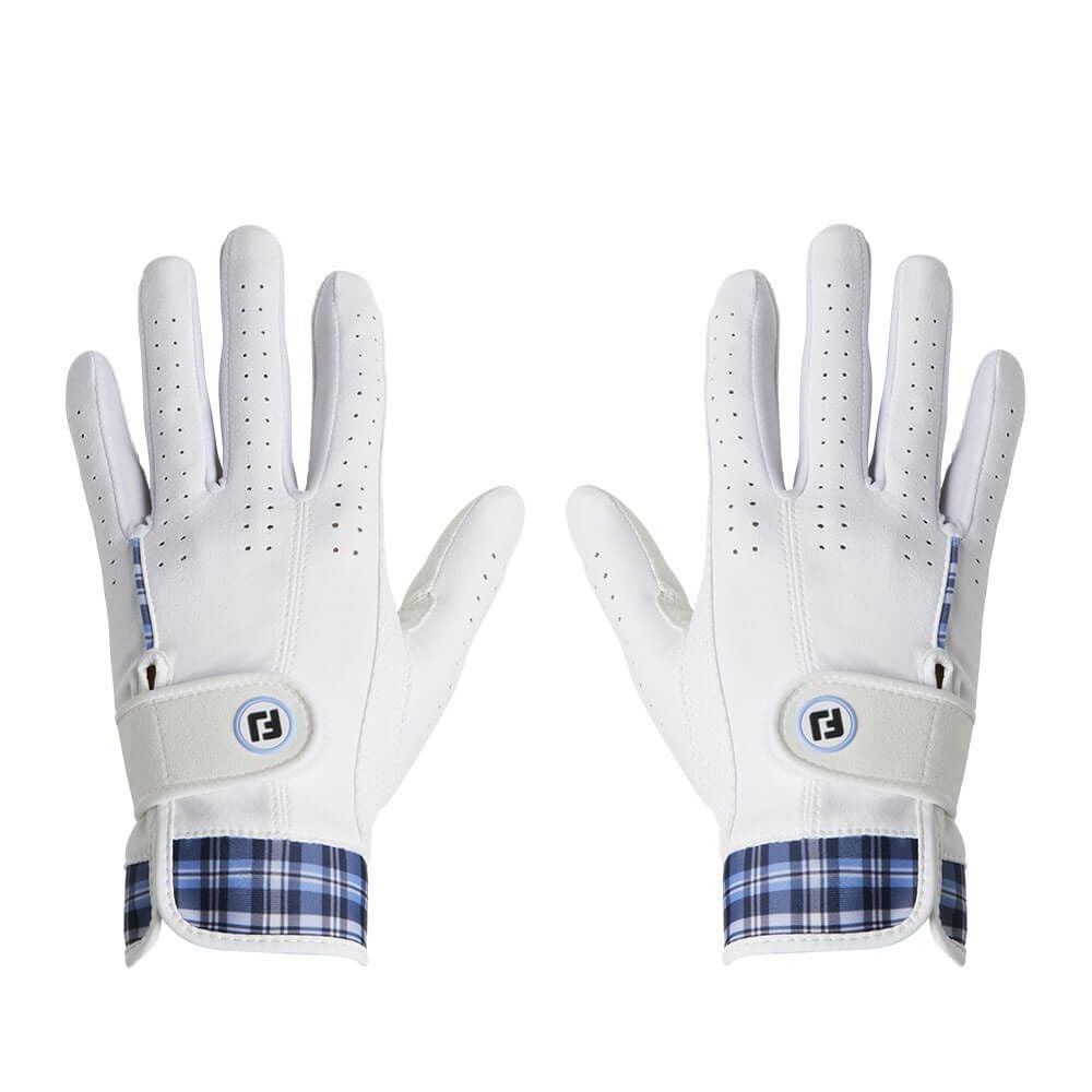 フットジョイ FootJoy イーコンフォート 2025年モデル レディース 両手用 ゴルフグローブ FGLE25 WS ホワイト/スカイブルー