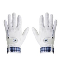 フットジョイ FootJoy　eComfort イーコンフォート 2025年モデル レディース 両手用 ゴルフグローブ FGLE25 WS ホワイト/スカイブルー