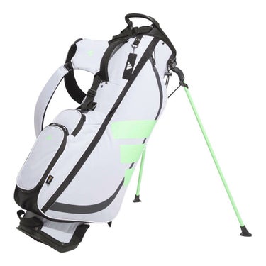 アディダス adidas　メンズ アディゼロ 軽量 コンパクト スタンドバッグ キャディバッグ KVH36 JM3034 ホワイト/ライム　2025年モデル ホワイト/ライム