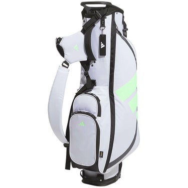 アディダス adidas　メンズ アディゼロ 軽量 コンパクト スタンドバッグ キャディバッグ KVH36 JM3034 ホワイト/ライム　2025年モデル 詳細1