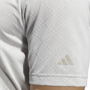 アディダス adidas　メンズ ジャガード 半袖 ボタンダウン ポロシャツ JVU15　2025年モデル 詳細5