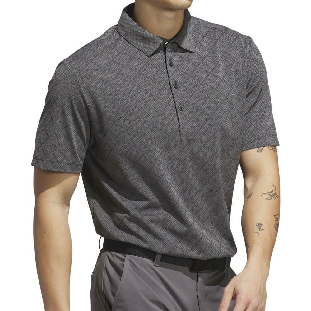 アディダス adidas　メンズ ジャガード 半袖 ボタンダウン ポロシャツ JVU15　2025年モデル 詳細11