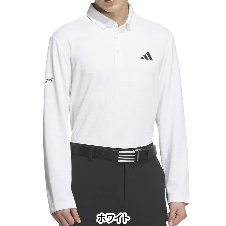 アディダス adidas メンズ シーズナルジャガード 長袖 ポロシャツ 
