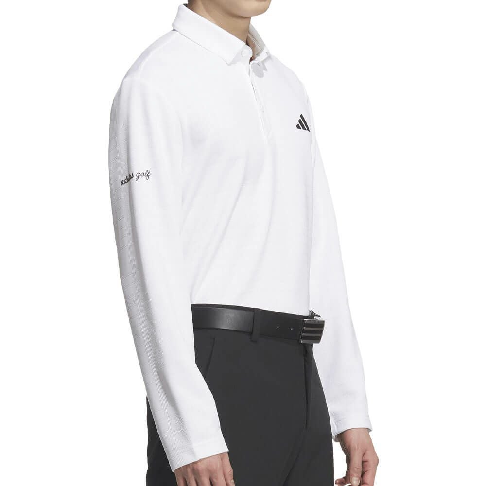 アディダス adidas メンズ シーズナルジャガード 長袖 ポロシャツ JVV03 2025年モデル
