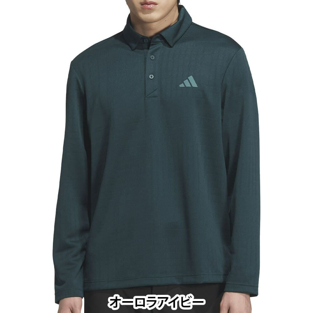 アディダス adidas メンズ シーズナルジャガード 長袖 ポロシャツ