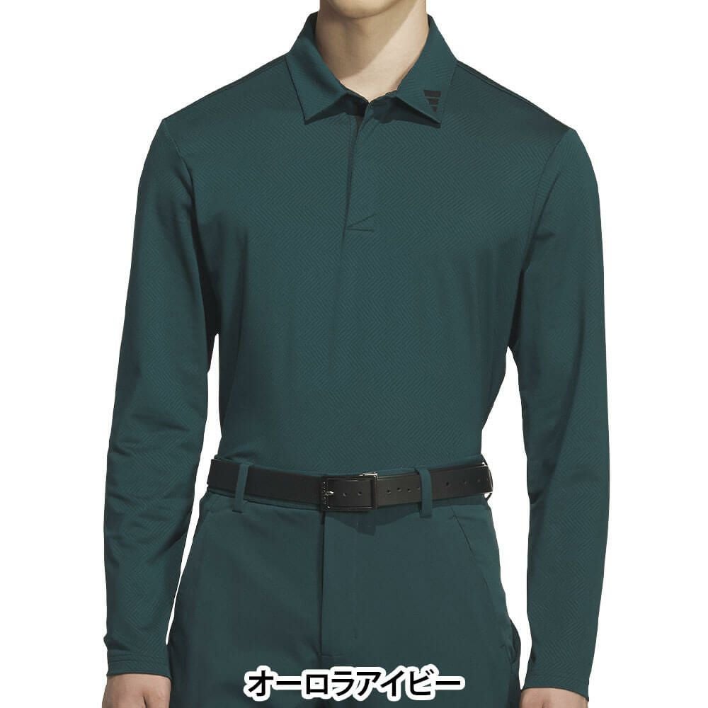 アディダス adidas メンズ アディゼロ ジャガード 長袖 ポロシャツ