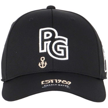 パーリーゲイツ PEARLY GATES　PGロゴ ベーシック キャップ 053-5287821 010 ブラック　2025年モデル 詳細2
