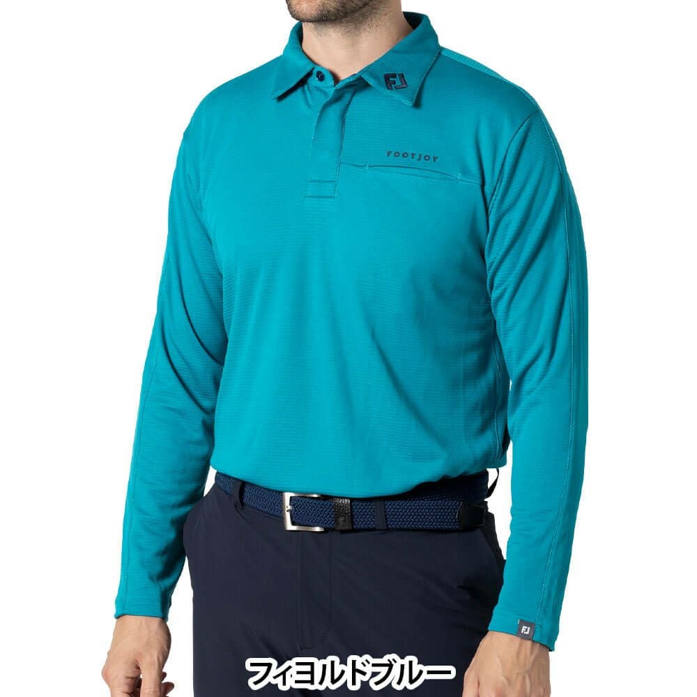 フットジョイ FootJoy メンズ フロントポケット 長袖 ポロシャツ FJ-F24-S01 2024年モデル