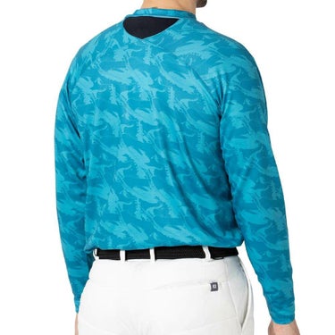 フットジョイ FootJoy　メンズ 総柄プリント 長袖 モックネックシャツ FJ-F24-S03　2024年モデル 詳細2