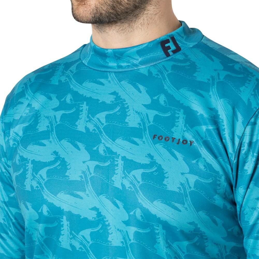 フットジョイ FootJoy メンズ 総柄プリント 長袖 モックネックシャツ