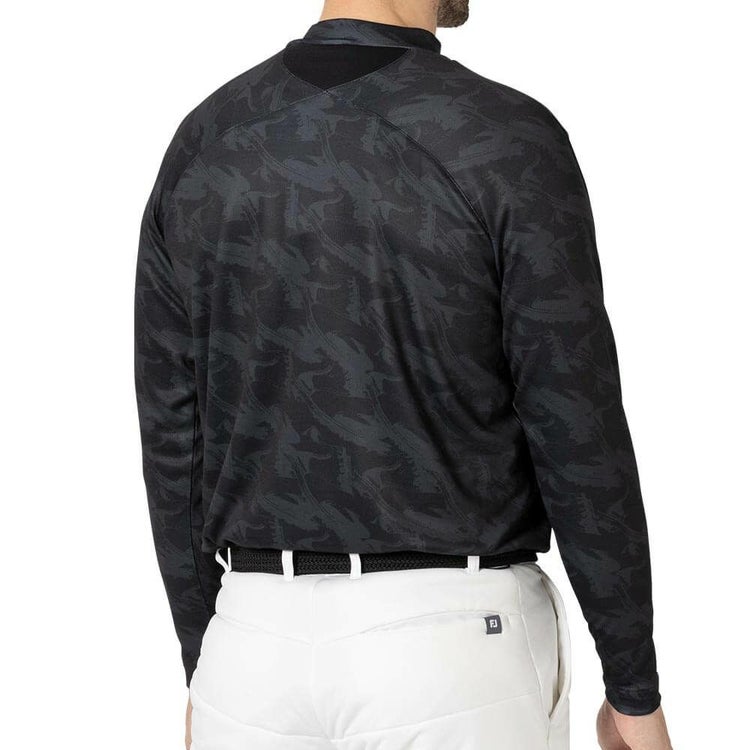 フットジョイ FootJoy メンズ 総柄プリント 長袖 モックネックシャツ 