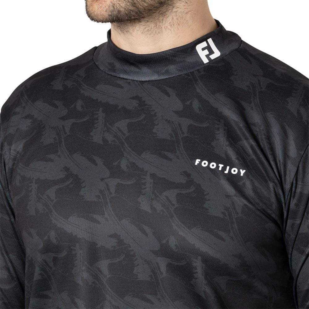 フットジョイ FootJoy メンズ 総柄プリント 長袖 モックネックシャツ