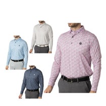 フットジョイ FootJoy　メンズ フラワープリント 長袖 ボタンダウン ポロシャツ FJ-F24-S10　2024年モデル 詳細1
