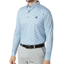 フットジョイ FootJoy　メンズ フラワープリント 長袖 ボタンダウン ポロシャツ FJ-F24-S10　2024年モデル