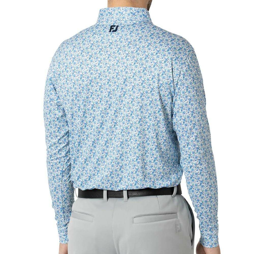 フットジョイ FootJoy　メンズ フラワープリント 長袖 ボタンダウン ポロシャツ FJ-F24-S10　2024年モデル 詳細2