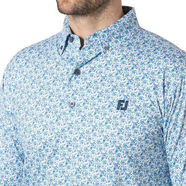 フットジョイ FootJoy　メンズ フラワープリント 長袖 ボタンダウン ポロシャツ FJ-F24-S10　2024年モデル 詳細3