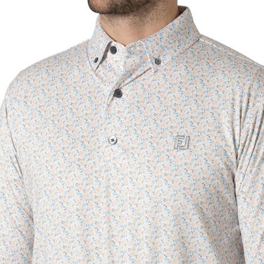 フットジョイ FootJoy　メンズ フラワープリント 長袖 ボタンダウン ポロシャツ FJ-F24-S10　2024年モデル 詳細5