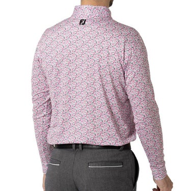 フットジョイ FootJoy　メンズ フラワープリント 長袖 ボタンダウン ポロシャツ FJ-F24-S10　2024年モデル 詳細6