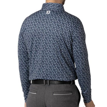 フットジョイ FootJoy　メンズ フラワープリント 長袖 ボタンダウン ポロシャツ FJ-F24-S10　2024年モデル 詳細8