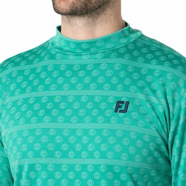 フットジョイ FootJoy　メンズ ロゴジャカード 長袖 モックネックシャツ FJ-F24-S11　2024年モデル 詳細3