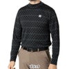 フットジョイ FootJoy　メンズ ロゴジャカード 長袖 モックネックシャツ FJ-F24-S11　2024年モデル ブラック