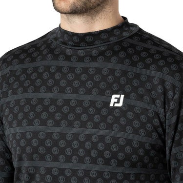 フットジョイ FootJoy　メンズ ロゴジャカード 長袖 モックネックシャツ FJ-F24-S11　2024年モデル 詳細9