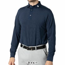 フットジョイ FootJoy　メンズ ストレッチ ドット柄 長袖 ポロシャツ FJ-F24-S15　2024年モデル