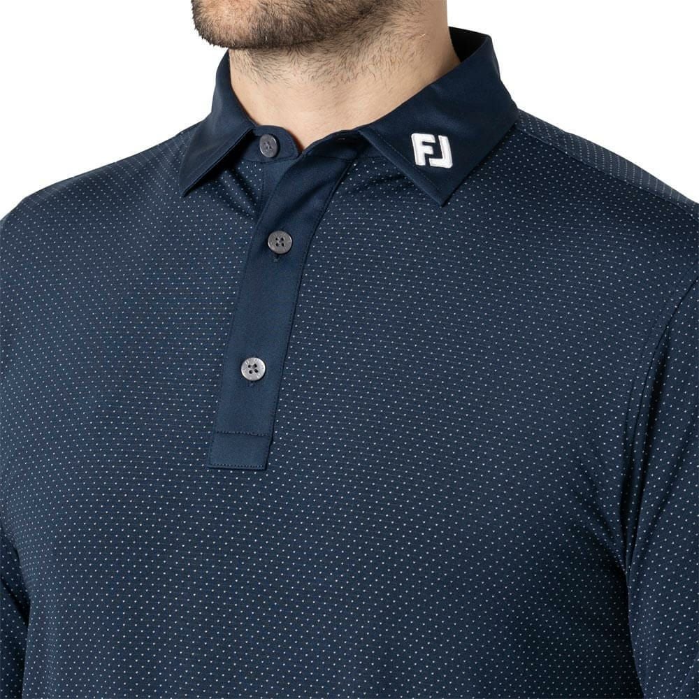 フットジョイ FootJoy　メンズ ストレッチ ドット柄 長袖 ポロシャツ FJ-F24-S15　2024年モデル 詳細3