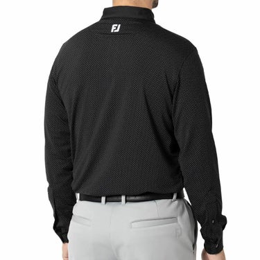 フットジョイ FootJoy　メンズ ストレッチ ドット柄 長袖 ポロシャツ FJ-F24-S15　2024年モデル 詳細4