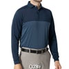 フットジョイ FootJoy　メンズ カラーブロック 長袖 ポロシャツ FJ-F24-S16　2024年モデル ネイビー