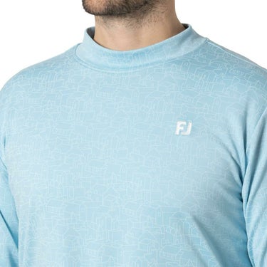 フットジョイ FootJoy　メンズ 保温 総柄プリント 長袖 モックネックシャツ FJ-F24-S17　2024年モデル 詳細3