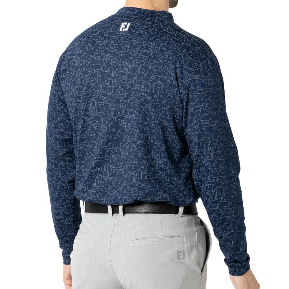 フットジョイ FootJoy　メンズ 保温 総柄プリント 長袖 モックネックシャツ FJ-F24-S17　2024年モデル 詳細4