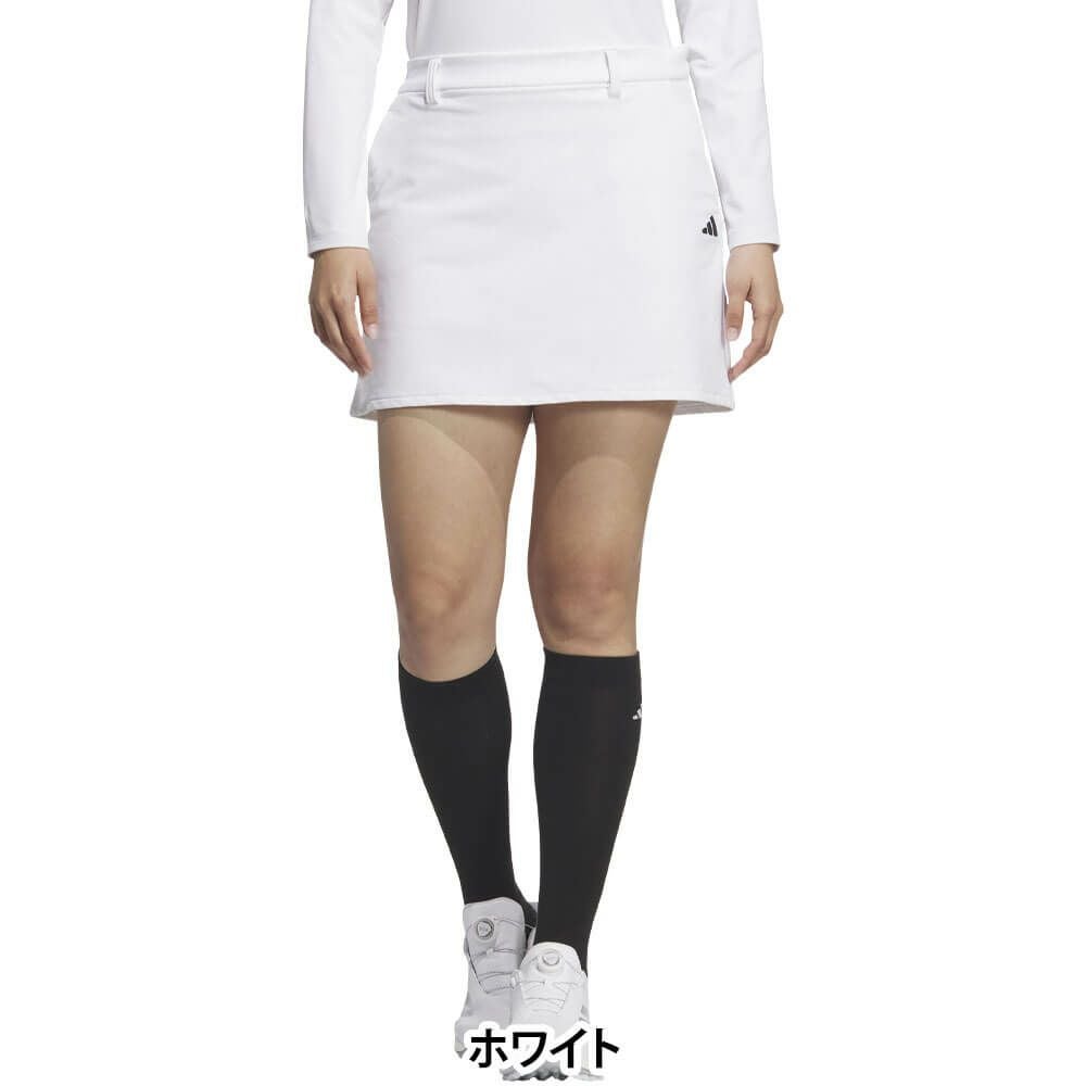 新品 アディダス セットアップ スカート 長袖 モックネック 春物入荷 ホワイト adidas アディダス ゴルフウェア モックネックシャツ スカート
