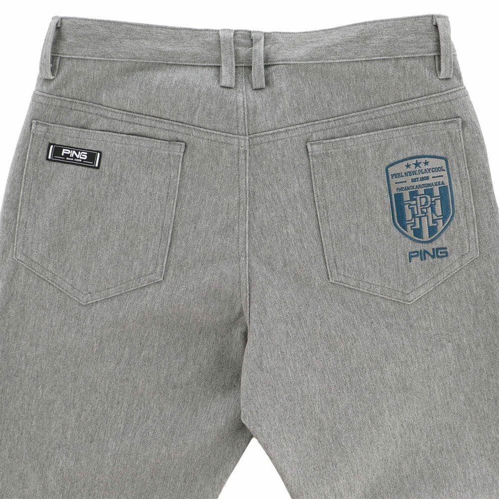 ☆新品☆PING ピン L グレー ストレッチ 5ポケット PING（ピン） パンツ 「PING APPAREL」PINGキルトジャカード/全方向