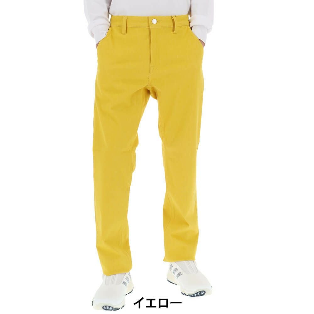 【イエロー】全方向ストレッチTCツイル5ポケットストレートパンツ <NATIVE> (MENS) PING（ピン） パンツ 「PING APPAREL」全方向ストレッチTCツイル5