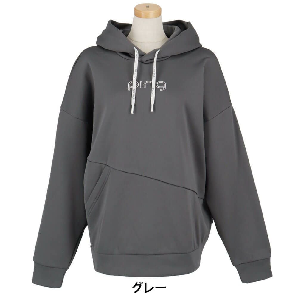 ピン PING　レディース ロゴプリント アシンメトリー 長袖 フーディー 622-5262800　2025年モデル 詳細9