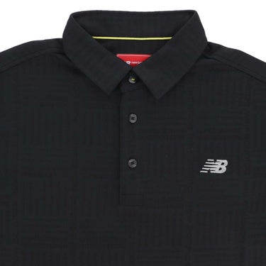 ニューバランスゴルフ　メンズ ロゴグレンチェック ジャカード 長袖 ポロシャツ 012-5269002　2025年モデル 詳細1 詳細5