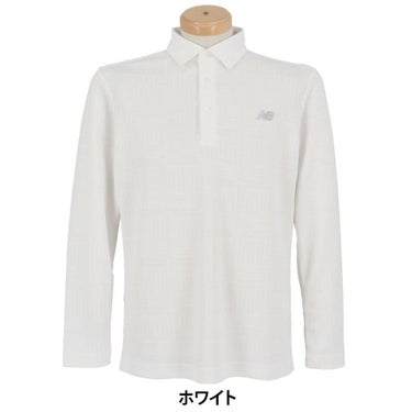 ニューバランスゴルフ　メンズ ロゴグレンチェック ジャカード 長袖 ポロシャツ 012-5269002　2025年モデル 詳細1 詳細7