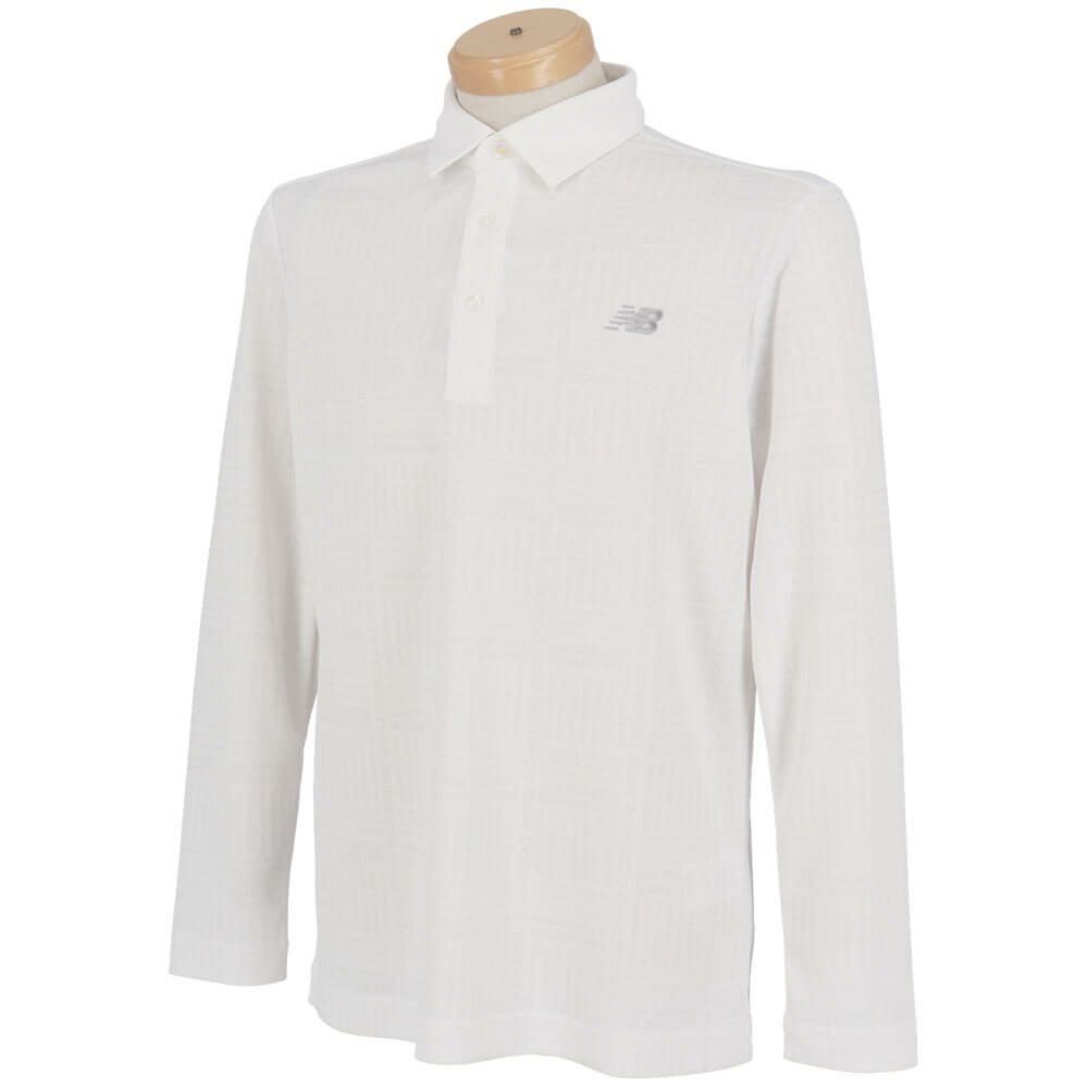 ニューバランスゴルフ　メンズ ロゴグレンチェック ジャカード 長袖 ポロシャツ 012-5269002　2025年モデル 詳細1 詳細9