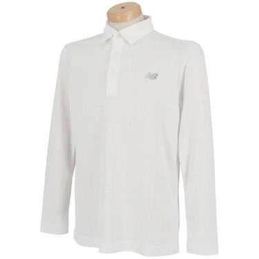 ニューバランスゴルフ　メンズ ロゴグレンチェック ジャカード 長袖 ポロシャツ 012-5269002　2025年モデル 詳細1 詳細9