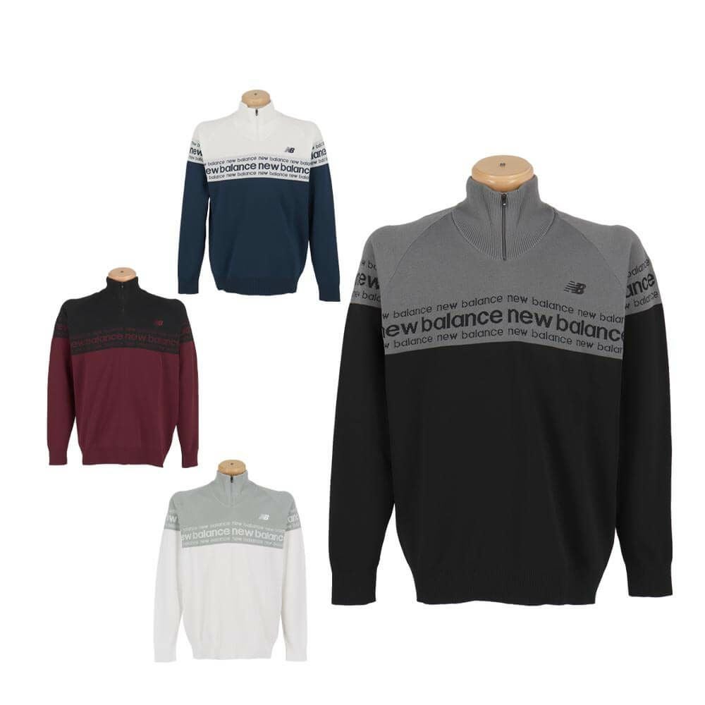 ニューバランスゴルフ メンズ ダブルジャカード 長袖 ハーフジップ