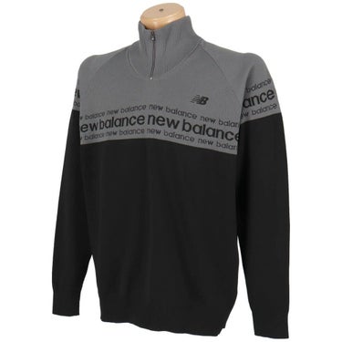 ニューバランスゴルフ　メンズ ダブルジャカード 長袖 ハーフジップ ニット プルオーバー 012-5270001　2025年モデル 詳細1 詳細4