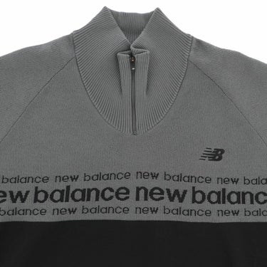 ニューバランスゴルフ　メンズ ダブルジャカード 長袖 ハーフジップ ニット プルオーバー 012-5270001　2025年モデル 詳細1 詳細5