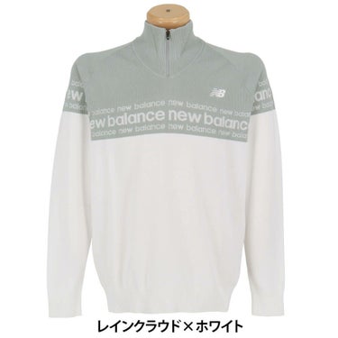 ニューバランスゴルフ　メンズ ダブルジャカード 長袖 ハーフジップ ニット プルオーバー 012-5270001　2025年モデル 詳細1 詳細6