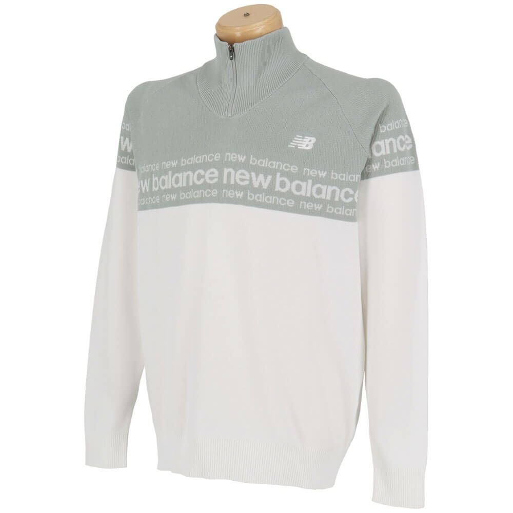 ニューバランスゴルフ　メンズ ダブルジャカード 長袖 ハーフジップ ニット プルオーバー 012-5270001　2025年モデル 詳細1 詳細8
