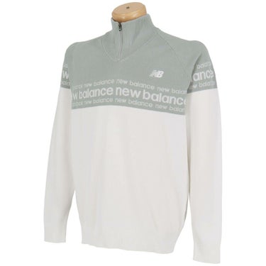 ニューバランスゴルフ　メンズ ダブルジャカード 長袖 ハーフジップ ニット プルオーバー 012-5270001　2025年モデル 詳細1 詳細8