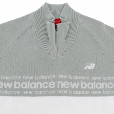 ニューバランスゴルフ　メンズ ダブルジャカード 長袖 ハーフジップ ニット プルオーバー 012-5270001　2025年モデル 詳細1 詳細9