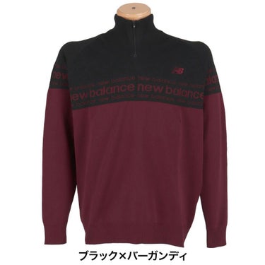 ニューバランスゴルフ　メンズ ダブルジャカード 長袖 ハーフジップ ニット プルオーバー 012-5270001　2025年モデル 詳細1 詳細10